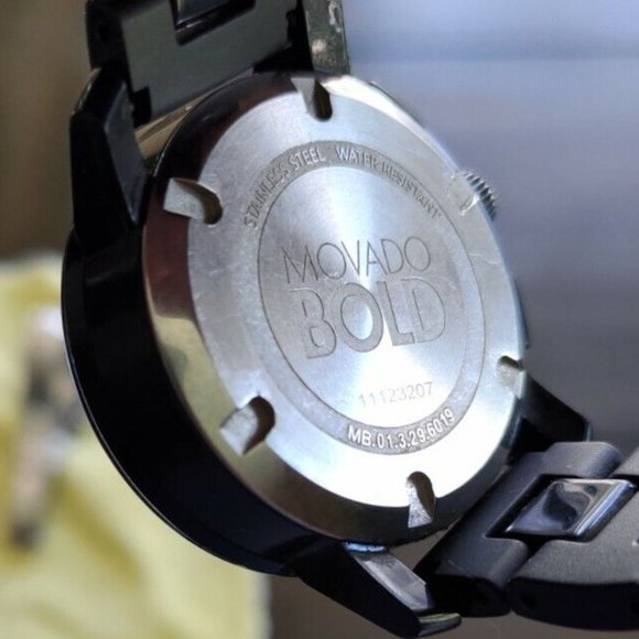 {SOLD} Authentic Movado Bold All Black Chronograph Watch Women's 40mm - Picture 4 of 8